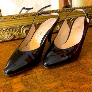 🖤Vintage Bruno Magli Black Patten Leather Heels